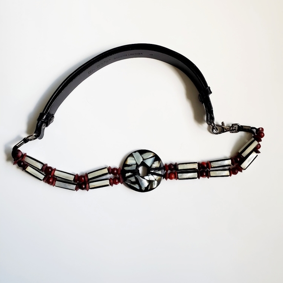 CHICOS black leather belt M/L - Picture 5 of 9